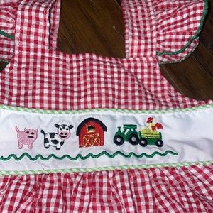 Girls farm ruffle sleeve short set